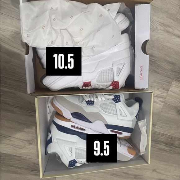 Jordan White and Red Men's Sneakers